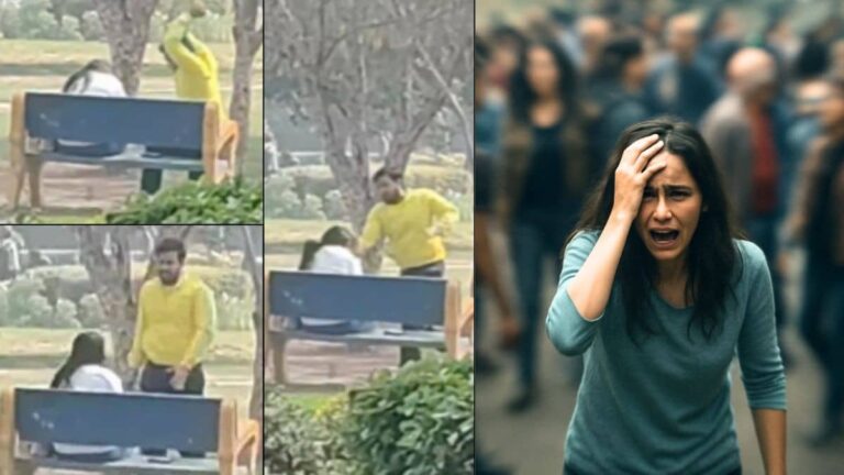 ये कैसी मोहब्बत? दिल्ली के पार्क में युवक ने युवती को मारे 30-40 थप्पड़! वीडियो बनाते रहे लोग और पिटती रही लड़की- Video