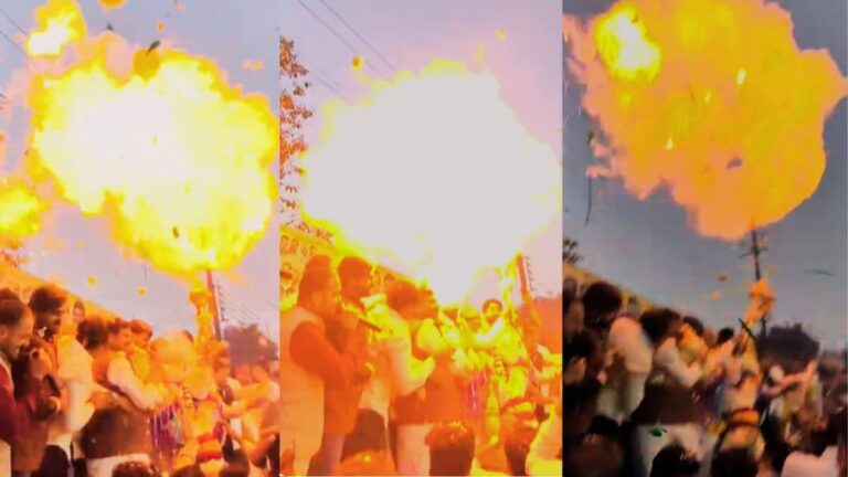 BJYM प्रदेश अध्यक्ष का जोर-शोर से चल रहा था स्वागत, अचानक हाइड्रोजन गुब्बारे में हुआ ब्लास्ट; बाल-बाल ऐसे बची जान- VIDEO