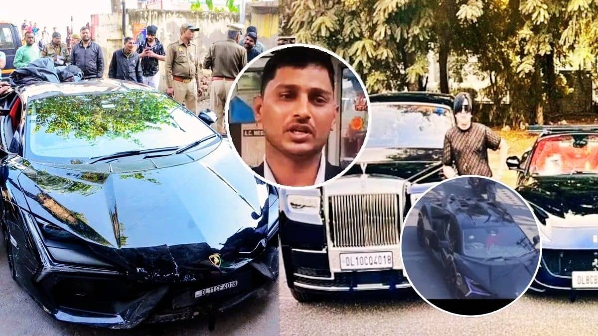 Kanpur Lamborghini Accident: लेम्बोर्गिनी ड्राइवर चला रहा था...वकील का ये दावा निकला झूठ, CCTV में स्टियरिंग थामे दिखा शिवम मिश्रा