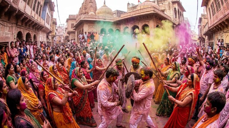 Barsana Celebrates Lathmar Holi 2026: रंगों की होली से पहले बरसाने में हुई लट्ठमार होली, जानें ब्रज की अनूठी होली परंपरा का महत्व