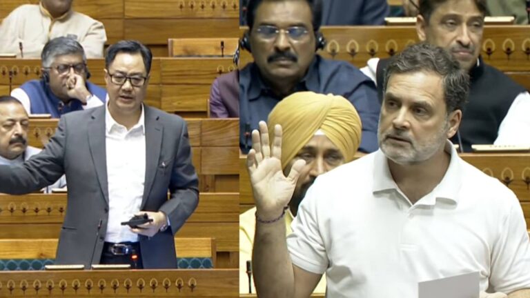 'आपने भारत को सेल कर दिया...', लोकसभा में राहुल के बयान पर किरेन रिजिजू का पलटवार, कहा-आरोप बेबुनियाद, आजतक कोई पैदा नहीं हुआ जो देश बेच सके