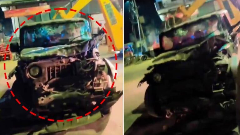 UP: मैनपुरी में तेज रफ्तार थार ने ट्रक में मारी जोरदार टक्कर, हादसे में 4 लोग गंभीर रूप से घायल; एयर बैग ने बचाई जान