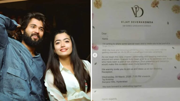 Rashmika-Vijay: रशिमका मंदाना-विजय देवरकोंडा के रिसेप्शन का कार्ड हुआ वायरल, सामने आई ऑफिशियल डेट