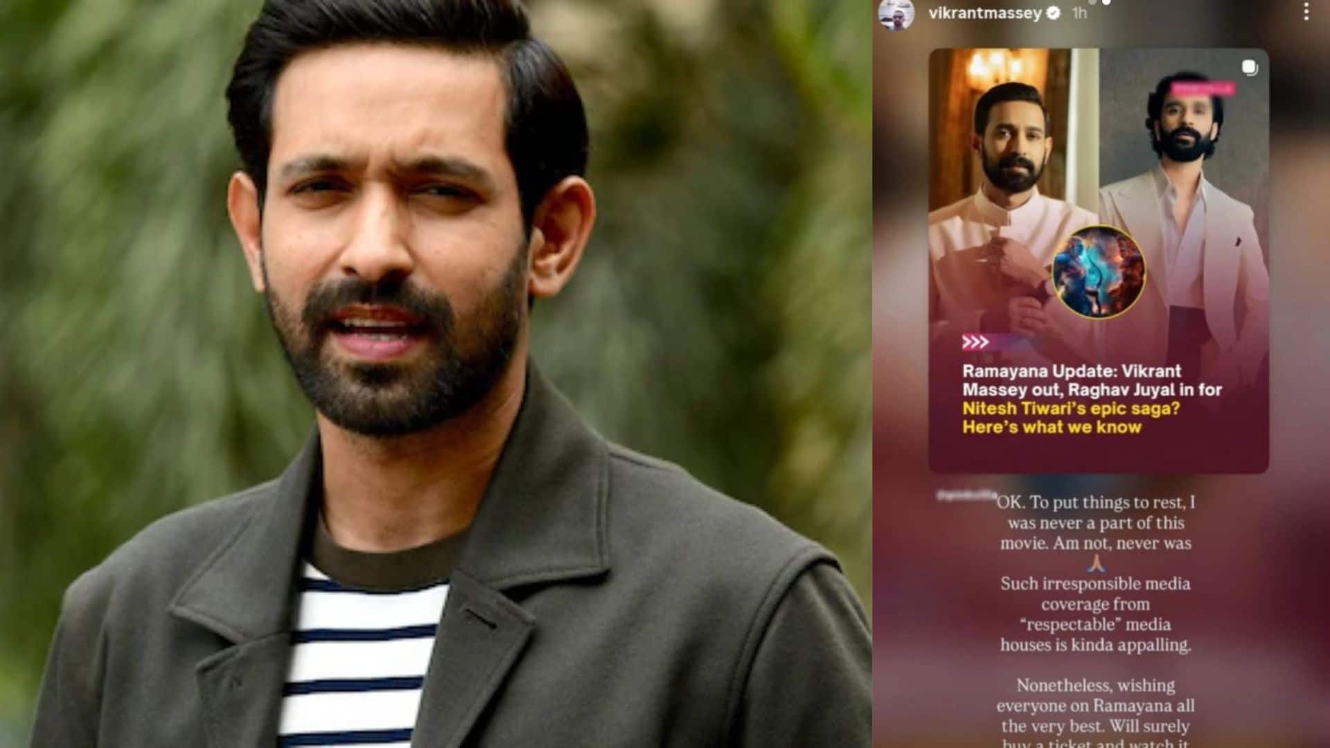 Vikrant Massey: रामायण में विक्रांत मैसी ने रिप्लेसमेंट पर तोड़ी चुप्पी, सोशल मीडिया पर पोस्ट किया शेयर