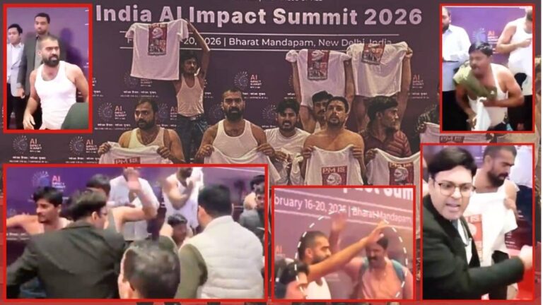 AI समिट में शर्टलेस प्रदर्शन करने वाले गिरफ्तार यूथ कांग्रेस के 4 कार्यकर्ताओं की कोर्ट में पेशी आज; गंभीर धाराओं में दर्ज हुई है FIR