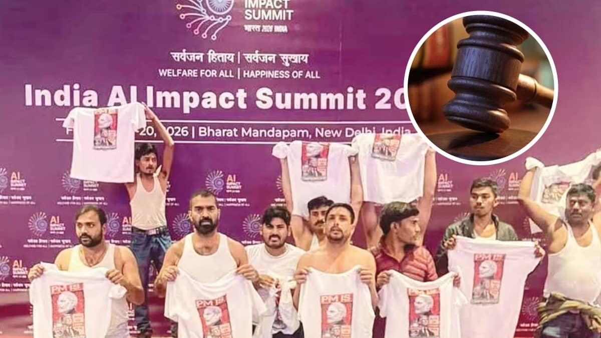 AI Summit Congress Shirtless Protest: AI समिट में हंगामा करने वाले आरोपियों को 5 दिन की पुलिस रिमांड में भेजा, पटियाला हाउस कोर्ट का फैसला