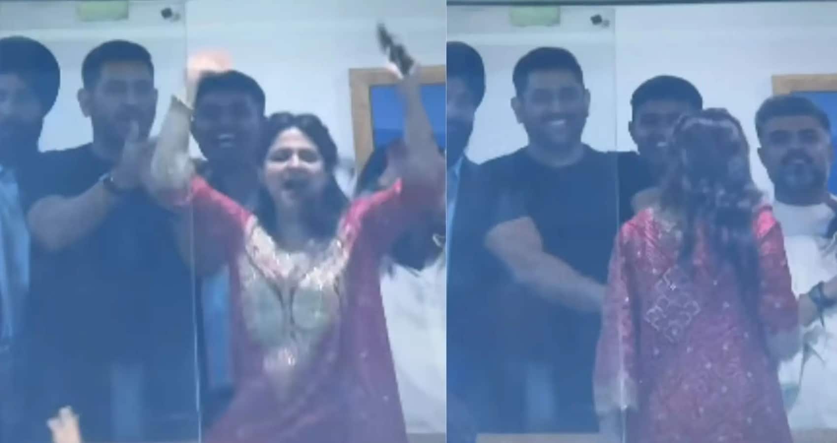 Dhoni Viral Video: "बैठ जाओ", भारत-इंग्लैंड के सेमीफाइनल मैच में साक्षी के सेलिब्रेशन पर बोले धोनी, वीडियो वायरल