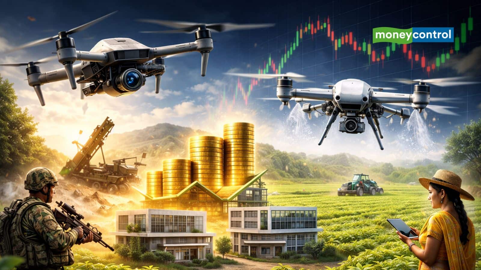 Drone Stocks: डिफेंस और खेती में बढ़ रहा ड्रोन का इस्तेमाल, इन दो स्टॉक्स पर रखें नजर