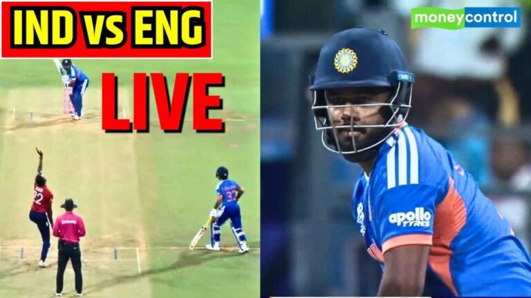 IND vs ENG T20 World Cup Match Live Score: संजू सैमसन की तूफानी फिफ्टी, स्कोर 80 के पार