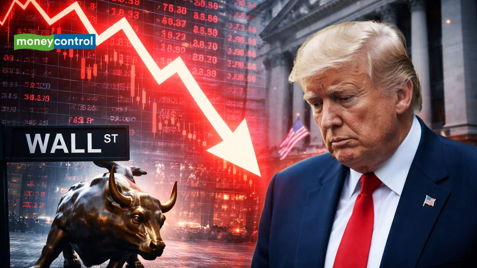 US Stock Market Crash: अमेरिकी शेयर बाजार में हाहाकार! वॉल स्ट्रीट 1247 अंक क्रैश, ट्रंप के बयान से सहमे निवेशक