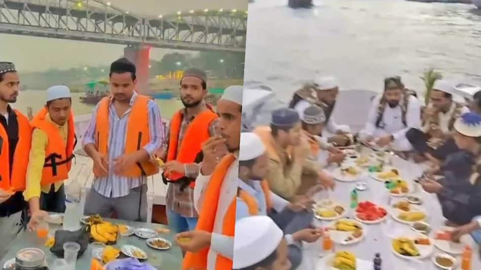 वाराणसी में गंगा के बीच नाव में हुई इफ्तार पार्टी, नदी में हड्डियां डालने का आरोप...14 गिरफ्तार
