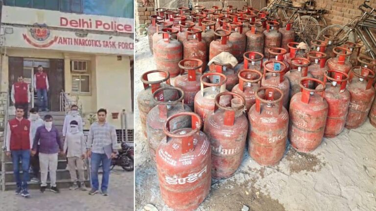 Delhi: संगम विहार में LPG की कालाबाजारी करने वालों पर बड़ा एक्शन, 4 डिलीवरी एजेंट धरे, 183 सिलेंडर बरामद