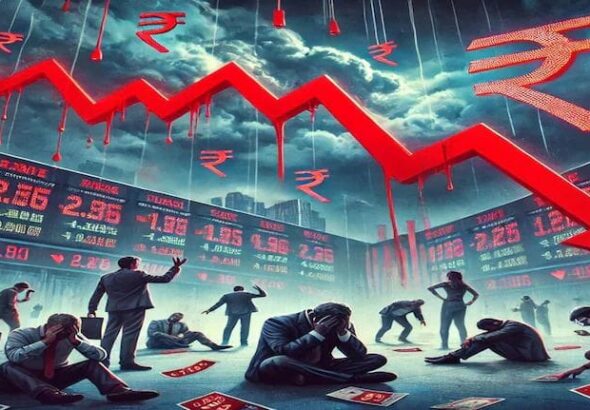 Stock Market crash : 1 हफ्ते में साफ हुए निवेशकों के 25 लाख करोड़ रुपए, रिकॉर्ड ऊंचाई से 10% टूटा निफ्टी