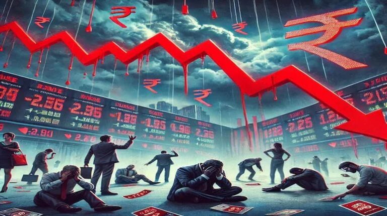 Stock Market crash : 1 हफ्ते में साफ हुए निवेशकों के 25 लाख करोड़ रुपए, रिकॉर्ड ऊंचाई से 10% टूटा निफ्टी