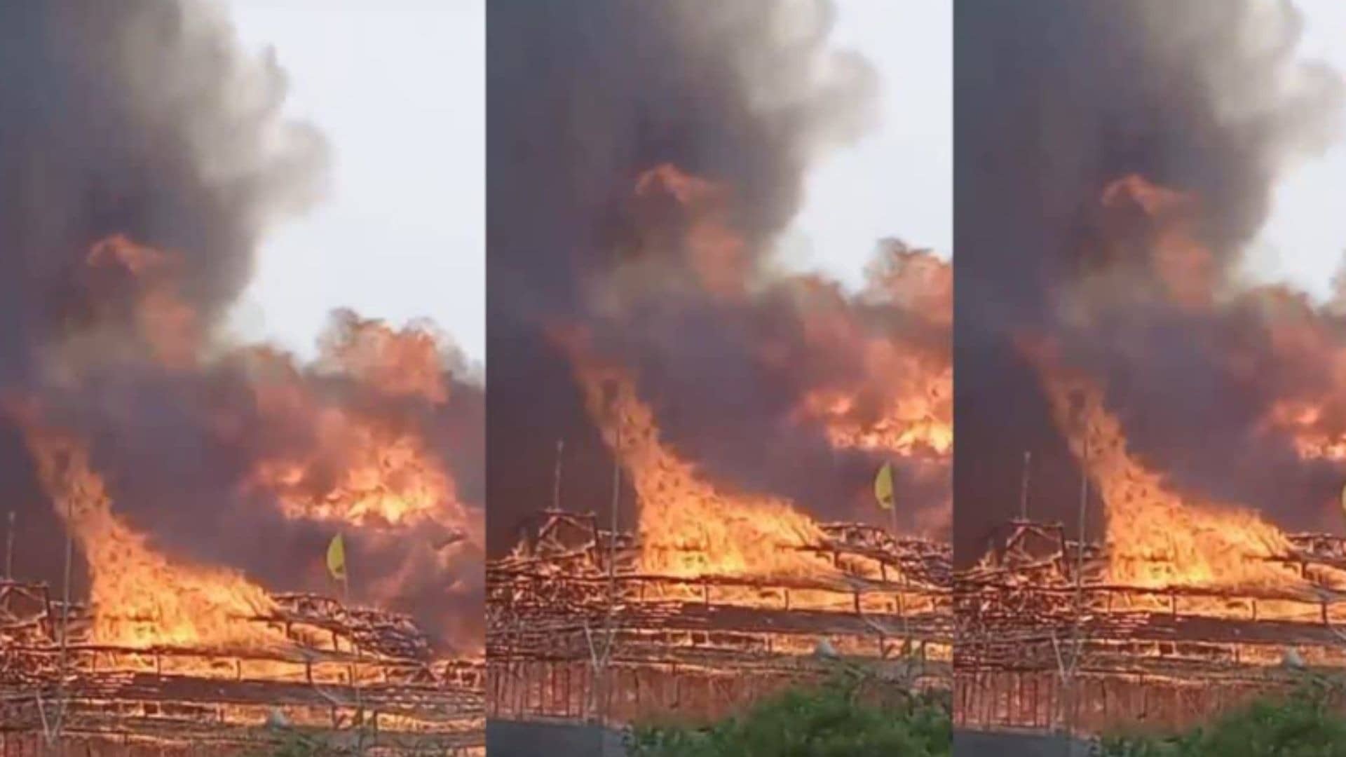 UP: नारियल फटा और धूं-धूंकर जल गया सब कुछ...अयोध्‍या में मंदिर से 800 मीटर दूर महायज्ञ में लगी आग; मंत्री दयाशंकर ने कराया था आयोजन