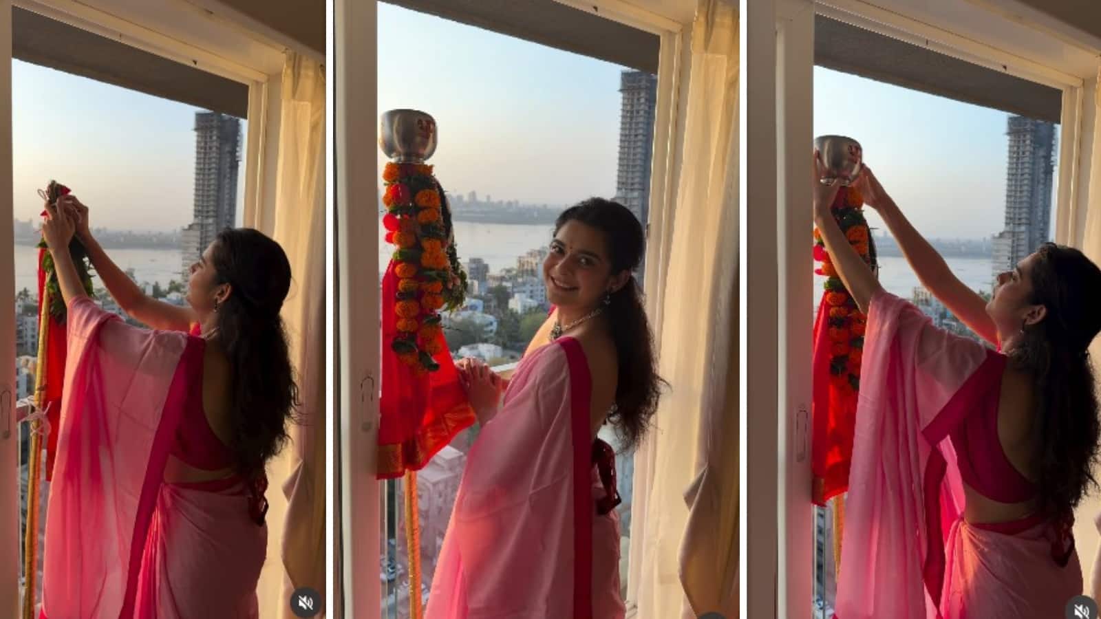 Mithila Palkar: गुलाबी साड़ी में सजी-धजी मिथिला ने मनाई गुड़ी पड़वा, अपनी नानी को याद कर कही ये बड़ी बात