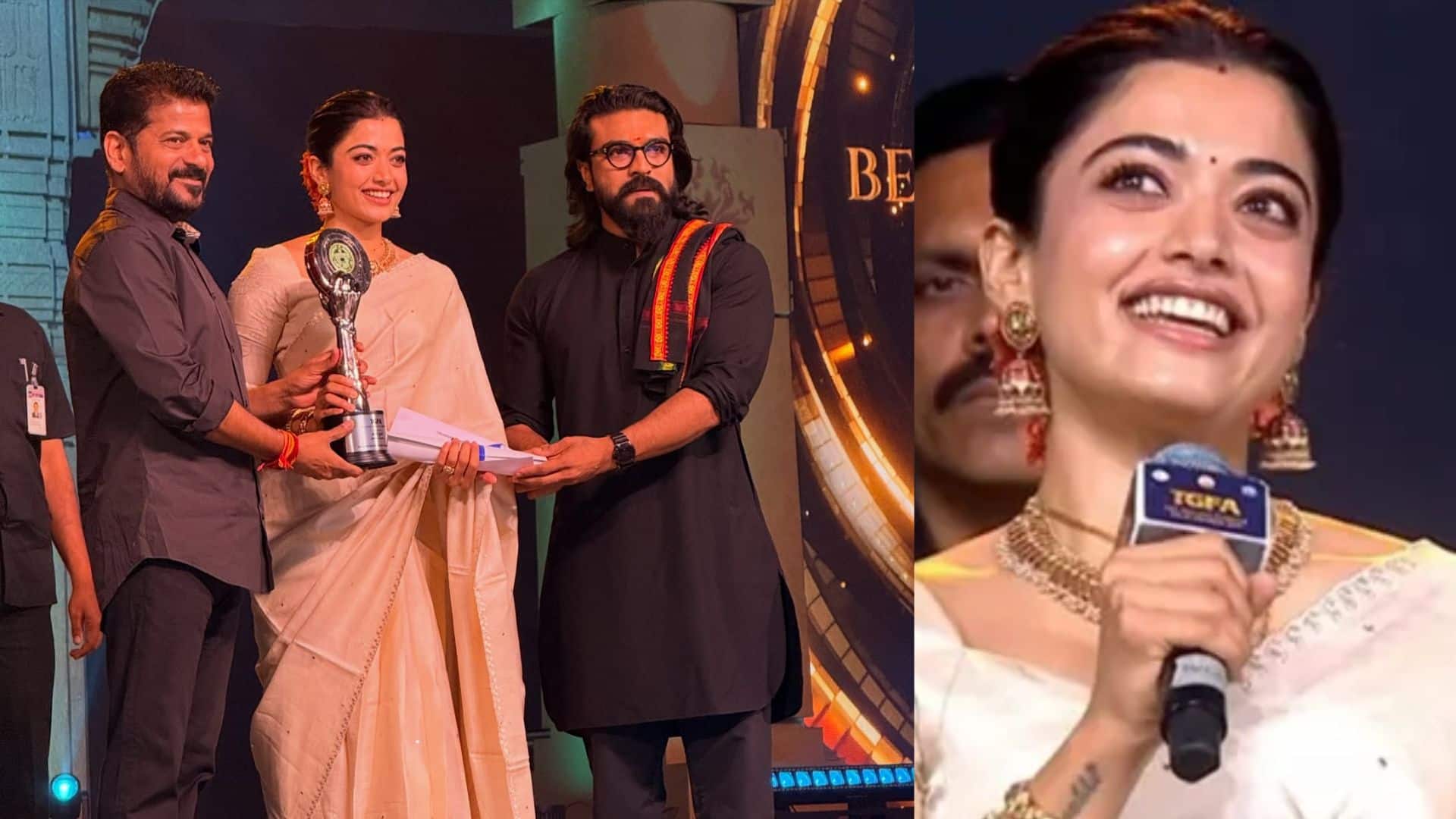 Rashmika Mandanna: 'पहले ट्रोल किया और अब...' अवॉर्ड पाकर भावुक हुईं रश्मिका मंदाना, तेलंगाना की 'बहू' बन ससुराल में जीता सबका दिल