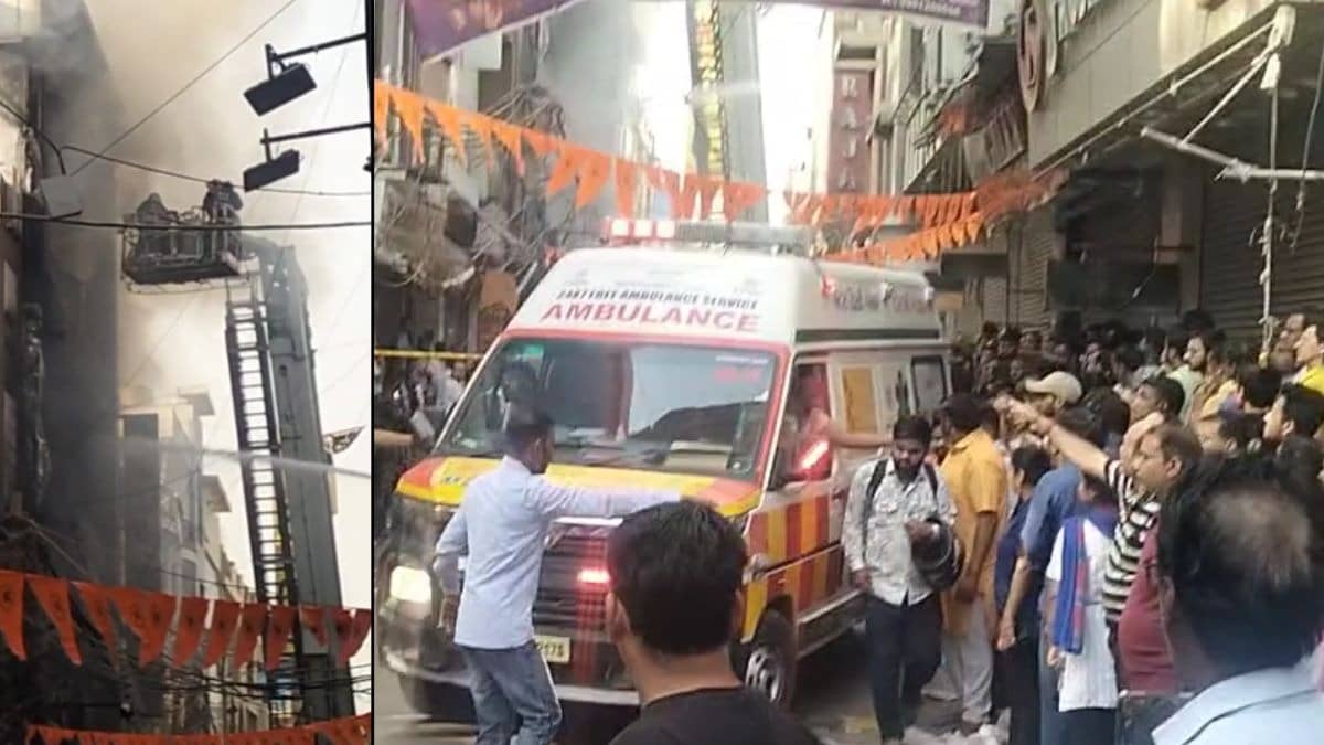 Delhi Fire: पालम में साध नगर की बिल्डिंग में लगी भीषण आग, 9 लोग फंसे; दमकल की 30 गाड़ियां मौके पर मौजूद, देखें Video