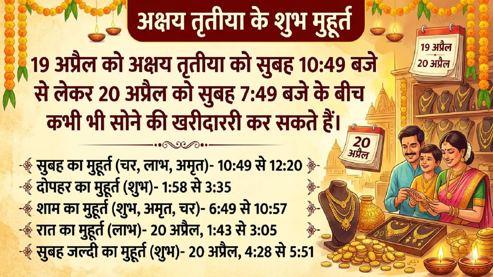 Akshaya Tritiya 2026 Today: आज अक्षय तृतीया पर सुबह या शाम कब खरीदें सोना-चांदी? जानें आज के शुभ मुहूर्त और सोना खरीदन का समय