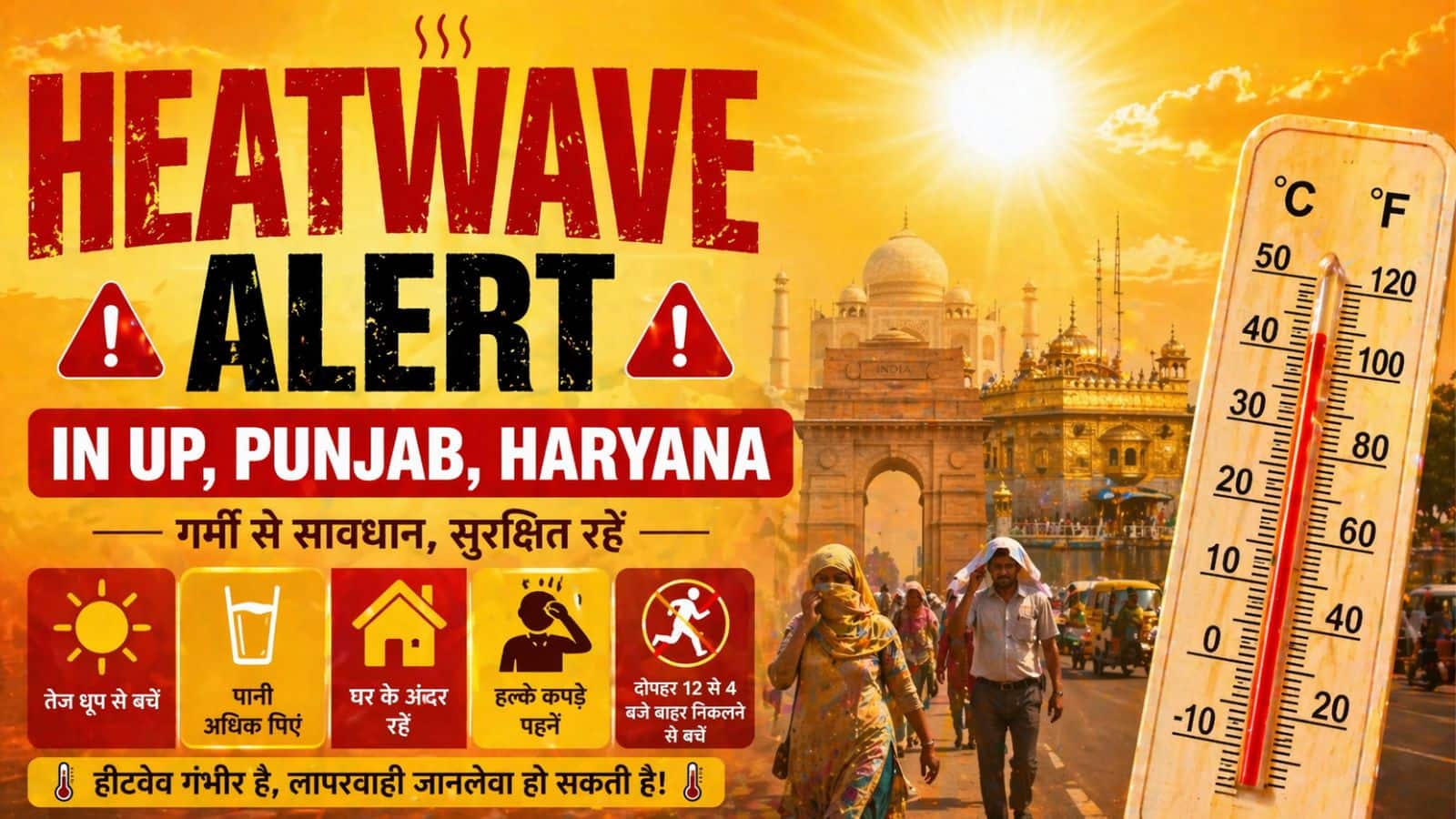 IMD Heat Wave Alert: अगले 3 दिन यूपी, पंजाब-हरियाणा पर भारी! मौसम विभाग ने 25 अप्रैल तक के लिए हीटवेव का मैप जारी किया