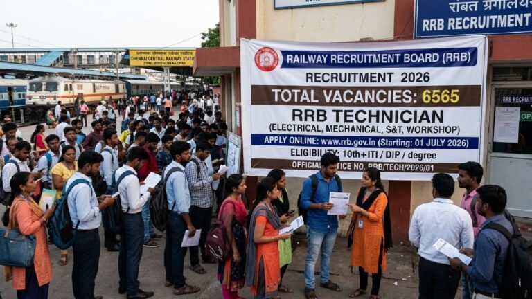 Railway Vacancy 2026: रेलवे में टेक्नीशियनों के 6565 पदों पर भर्ती का नोटिफिकेशन जल्द होगा जारी,रेल मंत्रालय ने दिखाई हरी झंडी