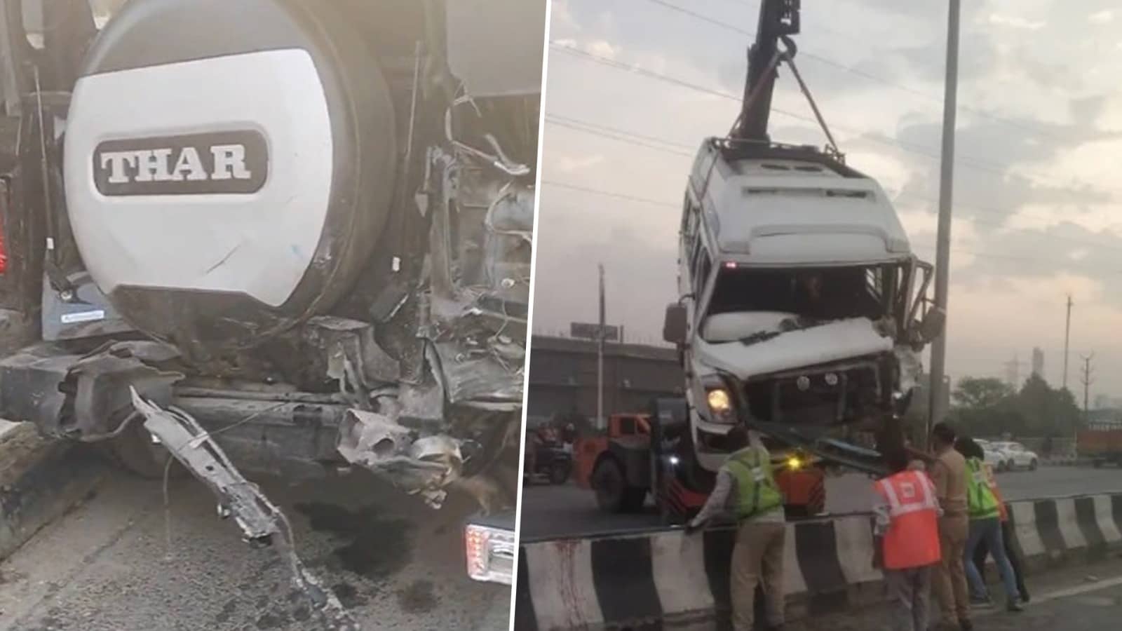 UP: टेंपो ट्रैवलर ने थार और बाइक को मारी जोरदार टक्कर, हादसे में तीन युवकों की मौत; दिल्ली मेरठ एक्सप्रेसवे पर भीषण हादसा