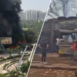 BREAKING: गाजियाबाद के क्रॉसिंग रिपब्लिक में भीषण आग लगने से अफरा-तफरी, कई दुकानें जलकर खाक; आसमान में दूर से दिख रहा धुएं का गुबार