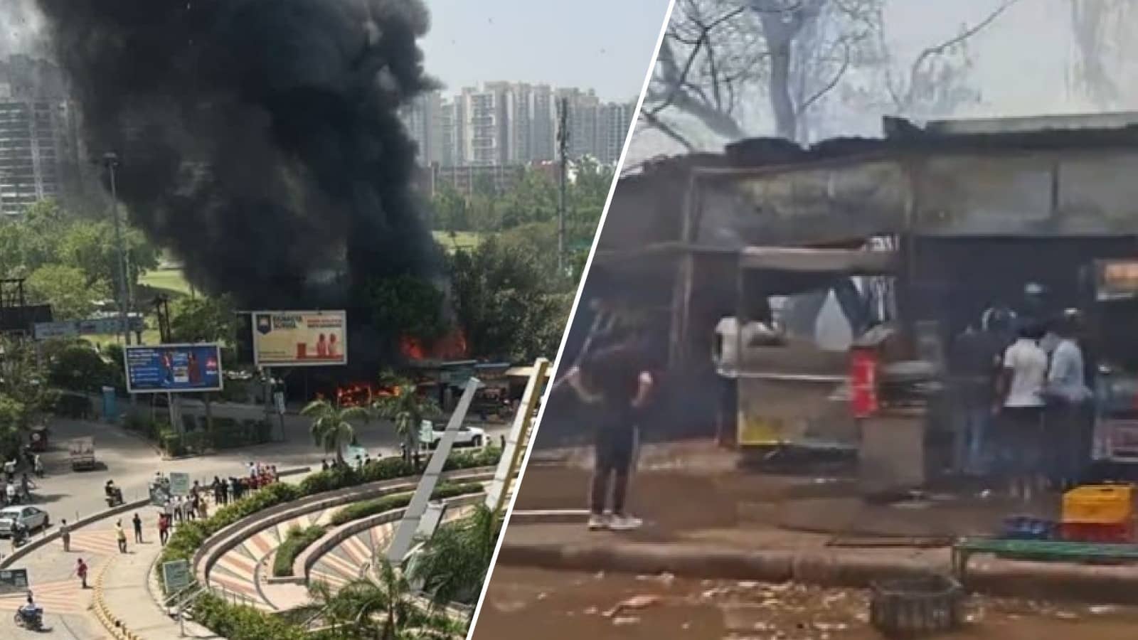 BREAKING: गाजियाबाद के क्रॉसिंग रिपब्लिक में भीषण आग लगने से अफरा-तफरी, कई दुकानें जलकर खाक; आसमान में दूर से दिख रहा धुएं का गुबार