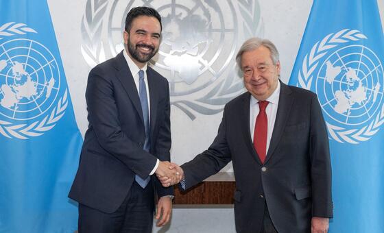 यूएन प्रमुख एंतोनियो ने की न्यूयॉर्क सिटी के मेयर ज़ोहरान ममदानी से मुलाक़ात