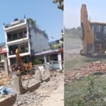 UP: लखनऊ में बुलडोजर एक्शन, किसान पथ और न्यू  हैदराबाद में बने अवैध निर्माण को किया गया ध्वस्त