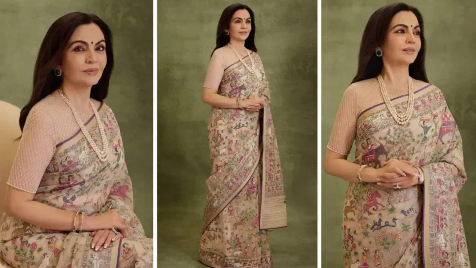 Nita Ambani Jamdani Saree: पश्चिम बंगाल की जामदानी साड़ी में बेहद खूबसूरत लगीं नीता अंबानी, 24 महीनें में तैयार हुई इस साड़ी की जानें क्या है खासियत