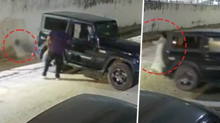 पोते की आंखों के सामने थार के नीचे कुचली गई दादी, CCTV में कैद हुई खौफनाक मौत - VIDEO