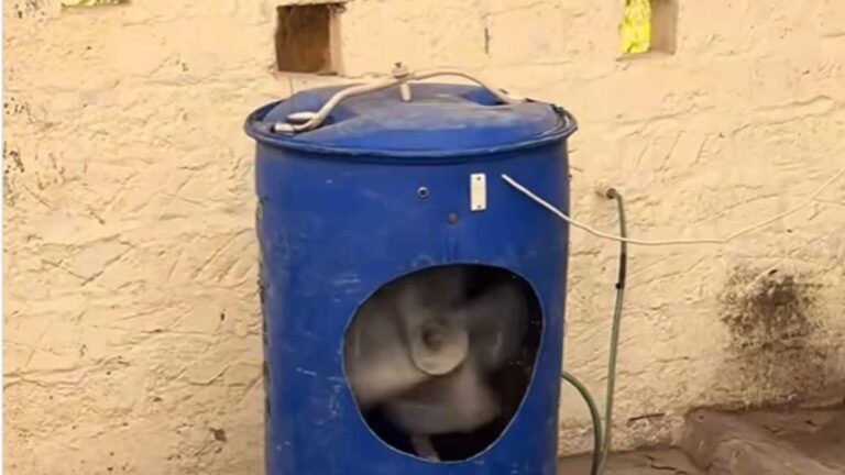 Video: नीले ड्रम का ऐसा इस्तेमाल पहले नहीं देखा होगा, ठंडी हवा का जबरदस्त जुगाड़