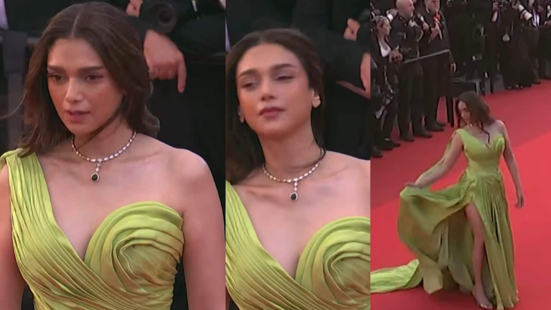 Aditi Rao Hydari Look Cannes 2026: अदिति राव हैदरी का ग्रीन गाउन में कातिलाना लुक, रेड कार्पेट पर एक्ट्रेस की अदाओं ने लूटी महफिल