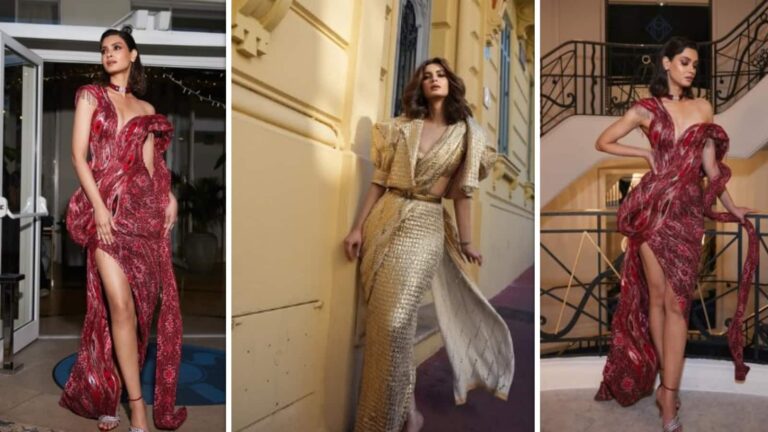 Diana Penty Cannes looks: डायना पेंटी ने कान्स 2026 में दिखाए हुस्न जलवे, गोल्डन साड़ी और स्टाइलिश गाउन में बरपाया कहर