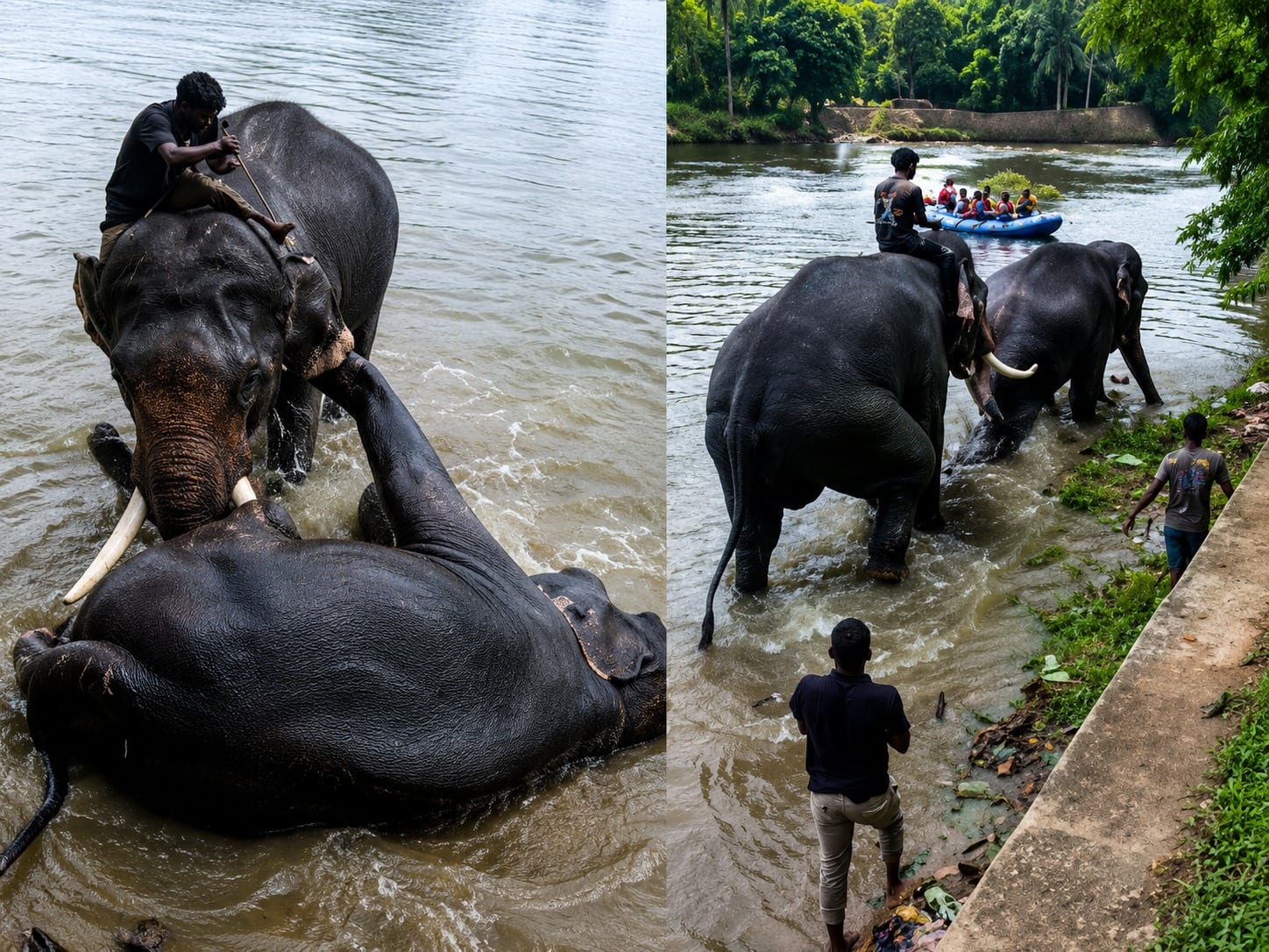 Elephant Clash Video: आपस में भिड़े दो हाथी और उनमें से एक गिर गया पास खड़ी महिला पर! खौफनाक वीडियो आया सामने