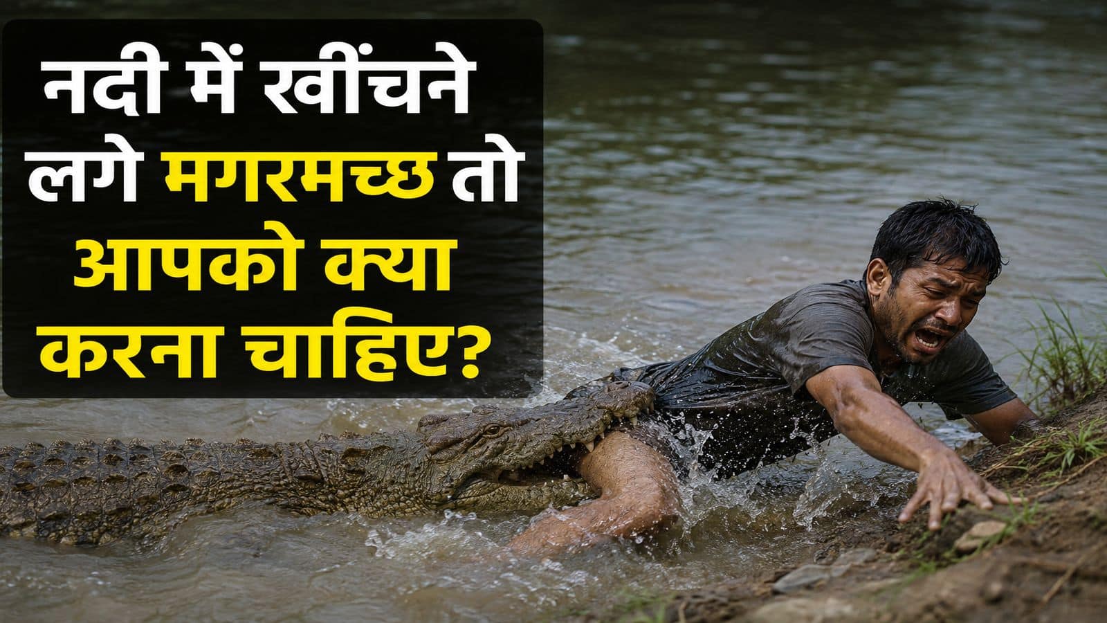 Gonda Crocodile News: नोएडा के दीपक की तरह अगर जबड़े में दबाकर नदी में खींचने लगे मगरमच्छ तो आपको क्या करना चाहिए? इस एक ट्रिक से बचेगी जान