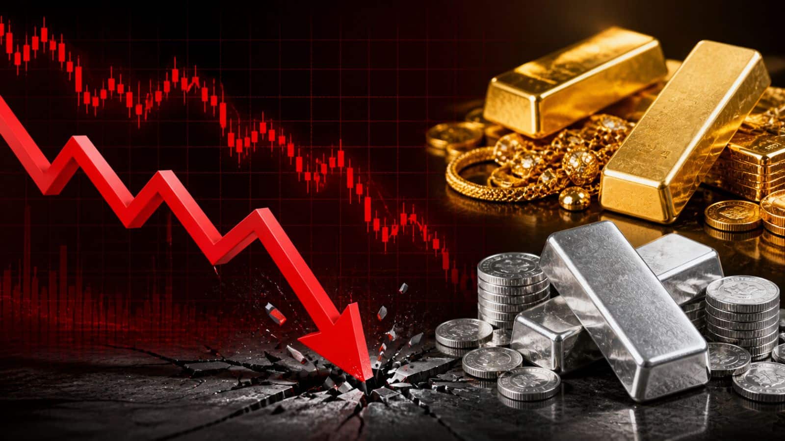 Gold-Silver Price Crash: सोना-चांदी में बड़ा भूचाल! चांदी में रिकॉर्ड गिरावट, सोना भी लुढ़का