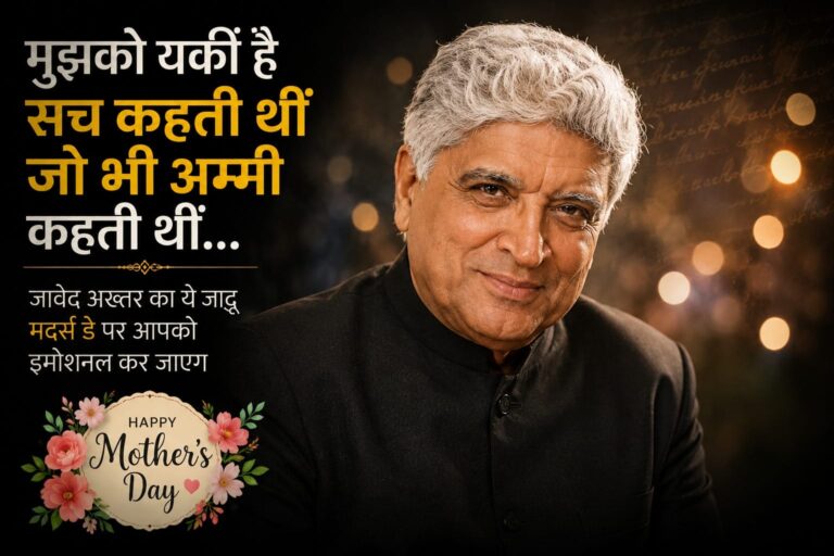 Mothers day 2026: मुझको यकीं है सच कहती थीं जो भी अम्मी कहती थीं...जावेद अख्तर का ये जादू मदर्स डे पर आपको इमोशनल कर जाएगा