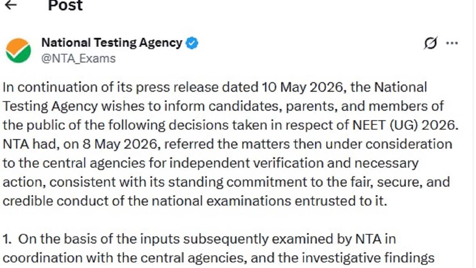 NEET UG 2026 Latest Update: राजस्थान एसओजी की जांच में हुआ खुलासा परीक्षा में ‘गेस पेपर’ से हूबहू आए 120 सवाल, एनटीए ने रद्द की 03 मई की परीक्षा