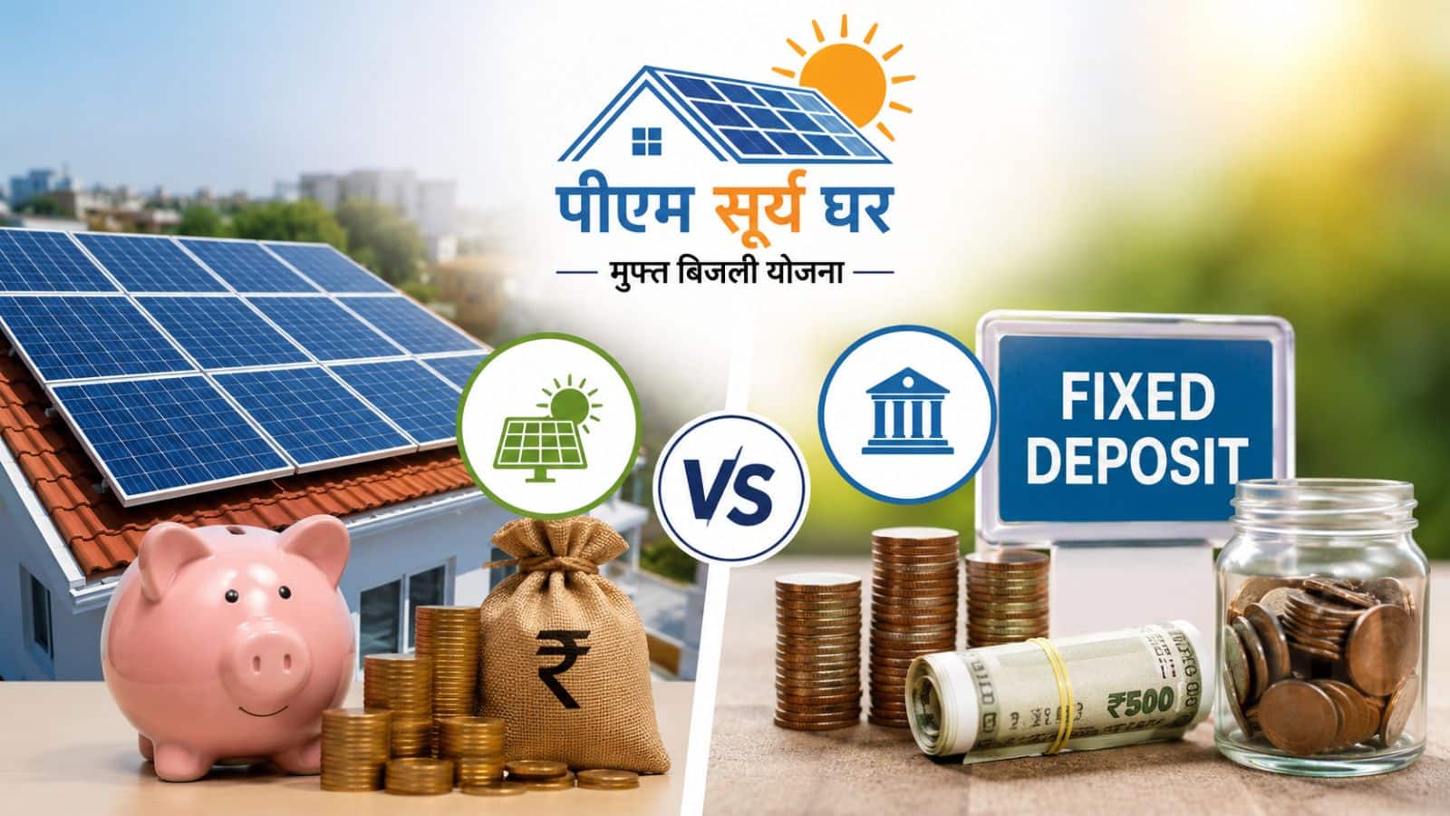 1 लाख रुपये की FD कराएं या उससे घर की छत पर सोलर लगवाएं? कहां मिलेगा सबसे तगड़ा रिटर्न, समझिए पूरा गणित