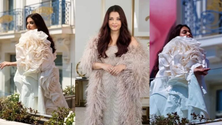 Aishwarya Rai: व्हाइट रोज आउटफिट में बला की खूबसूरत लगीं ऐश्वर्या राय बच्चन, क्रिस्टल गाउन में ग्लैमरस लुक वायरल