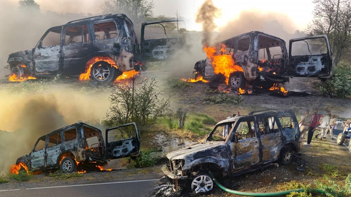 Burning Car: चलती स्‍कॉर्पियो बनी आग का गोला, एक ही परिवार के चार लोगों की जिंदा जलकर मौत; अजमेर में दर्दनाक हादसा