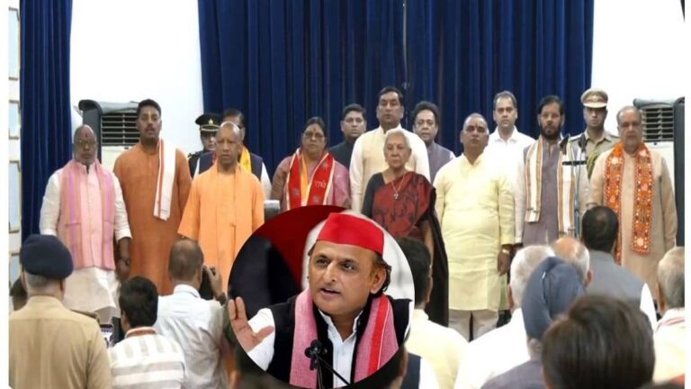 योगी मंत्रिमंडल विस्तार पर अखिलेश यादव का तंज, कहा- 'वैसे जनता पूछ रही है कि फिल्म सबसे आगे बैठकर देखेंगे या...'