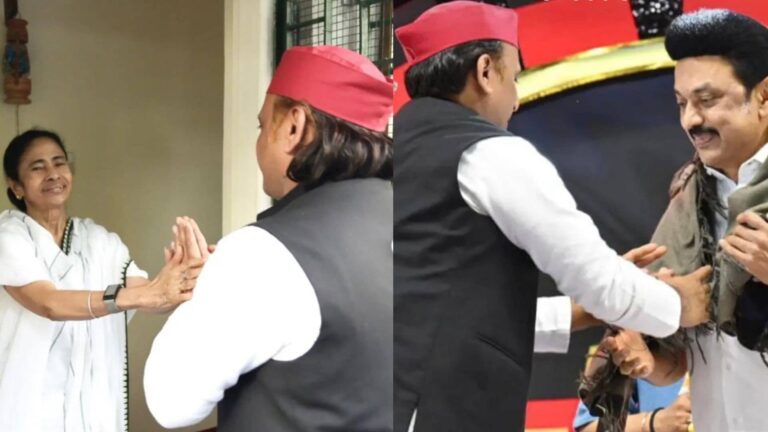 Akhilesh Yadav: 'हम वो नहीं जो मुश्किल में...', अखिलेश यादव ने इशारों-इशारों में साधा कांग्रेस पर निशाना? ममता-स्टालिन संग शेयर की तस्वीर