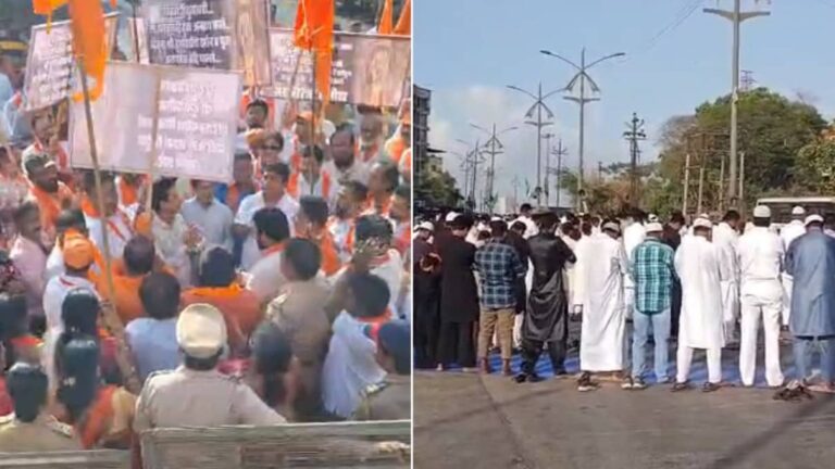 Maharashtra: दुर्गाडी किले में बकरीद नमाज को लेकर हंगामा, पुलिस ने मंदिर में एंट्री पर लगाई 30 मिनट की रोक तो बाहर ही हनुमान चालीसा पढ़ने लगे भक्त