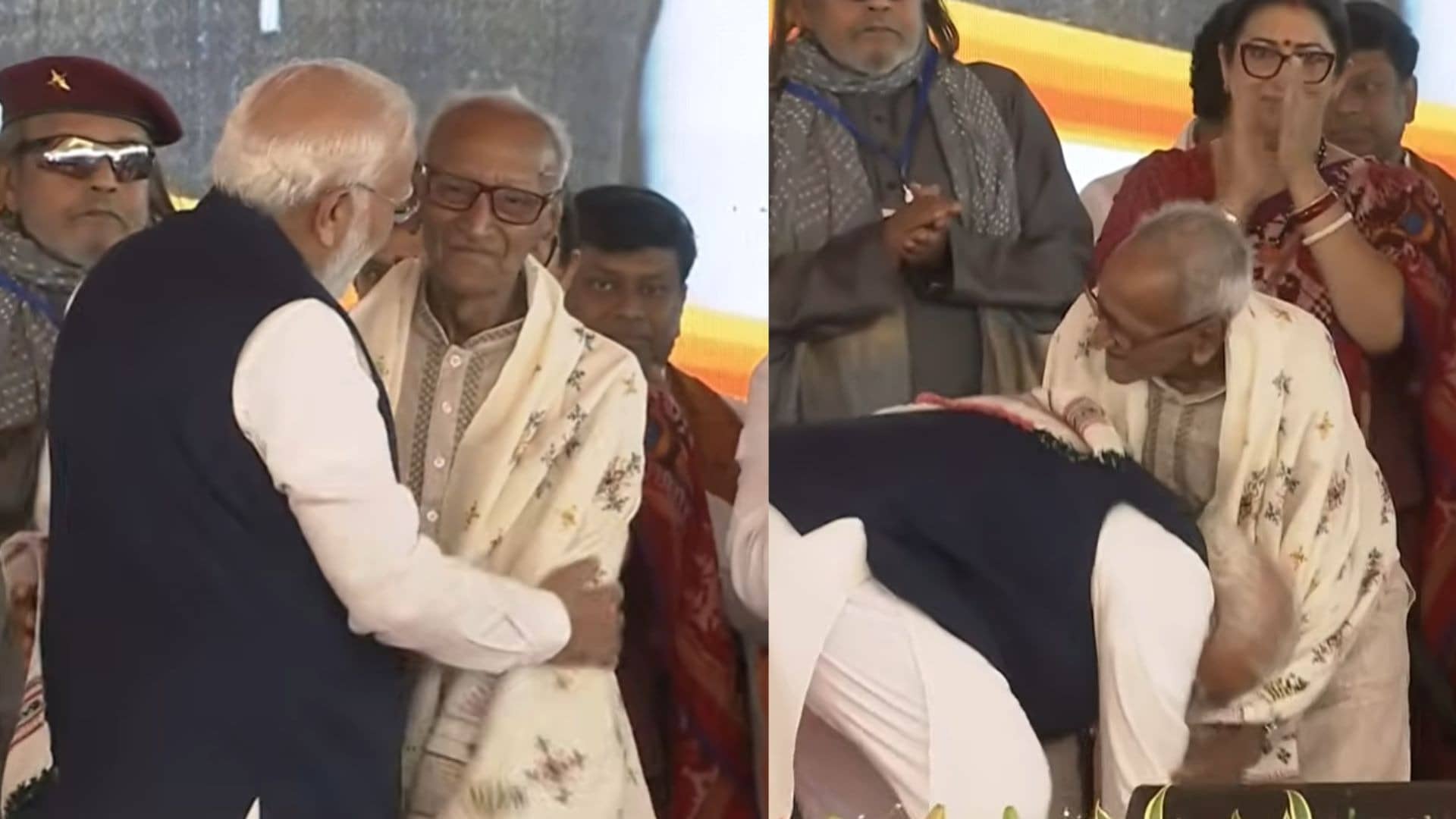 PM मोदी ने भरे मंच पर किसका पैर छूकर लिया आशीर्वाद? सुवेंदु अधिकारी के शपथ ग्रहण से पहले दिखा अनोखा नजारा; पूरा देश हैरान!