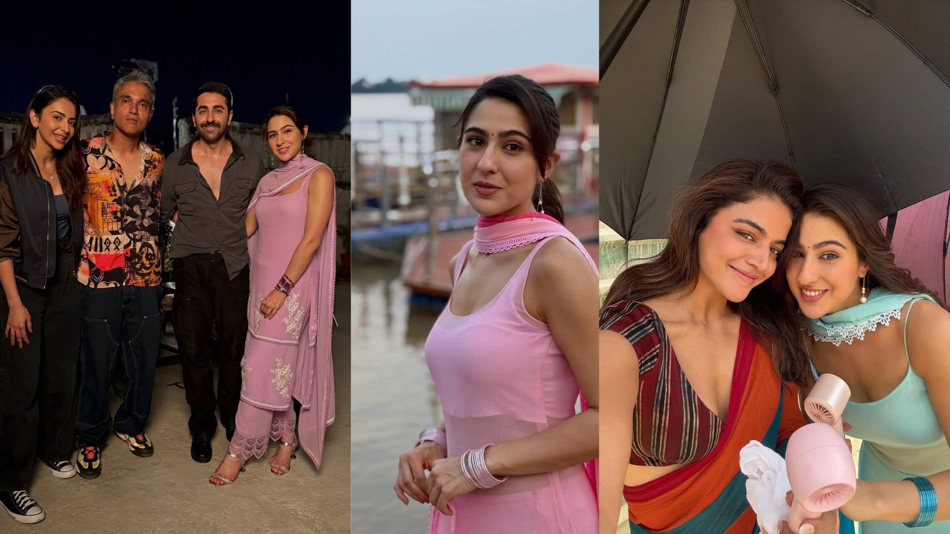 Sara Ali Khan ने दिखाई 'पति पत्नी और वो 2' के सेट की झलक, एक्ट्रेस ने शेयर कीं मस्ती भरी तस्वीरें