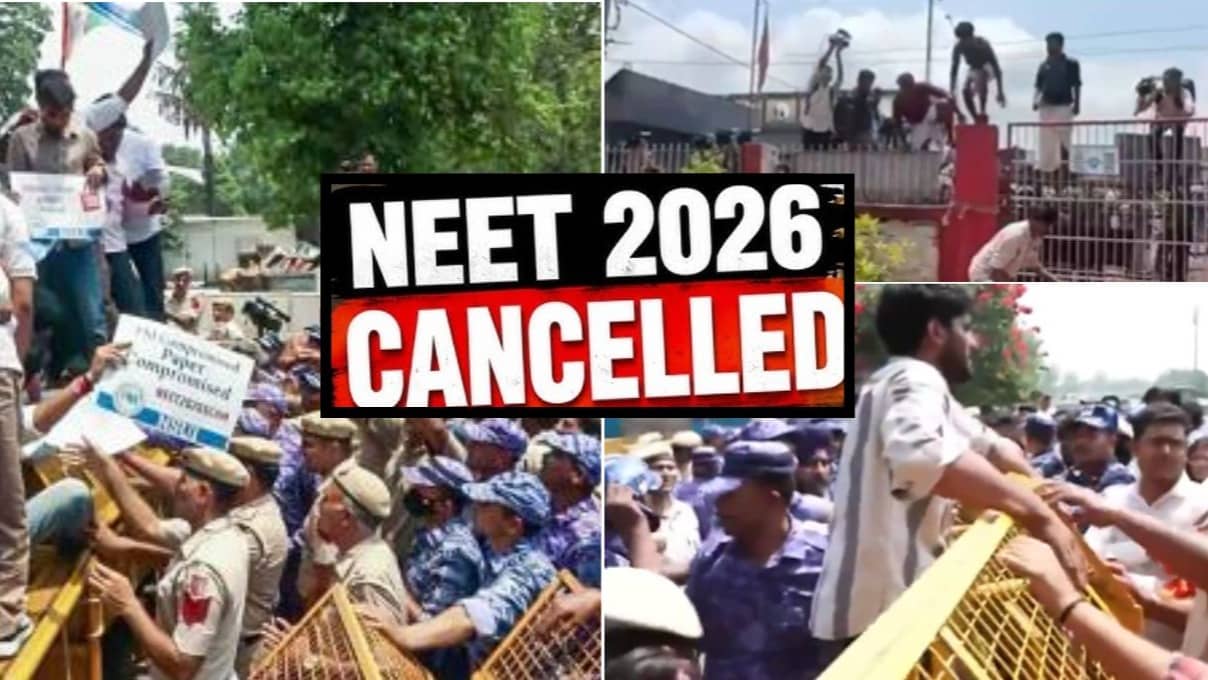 NEET पेपर लीक को लेकर छात्र संगठनों का फूटा गुस्सा, NSUI के बाद ABVP ने NTA ऑफिस के बाहर किया जोरदार प्रदर्शन, पुलिस-प्रदर्शनकारी आमने-सामने