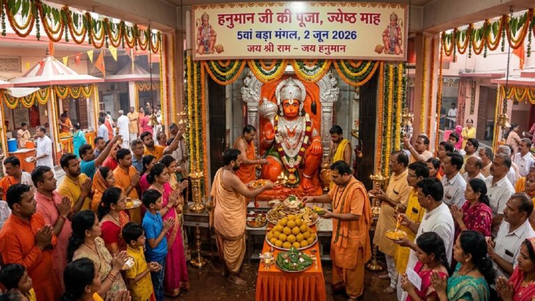 5th Bada Mangal 2026:	ज्‍येष्‍ठ का 5वां बड़ा मंगल आज, जानें बजरंगबली को प्रसन्‍न करने के अचूक उपाय, पूजा विध‍ि और मुहूर्त